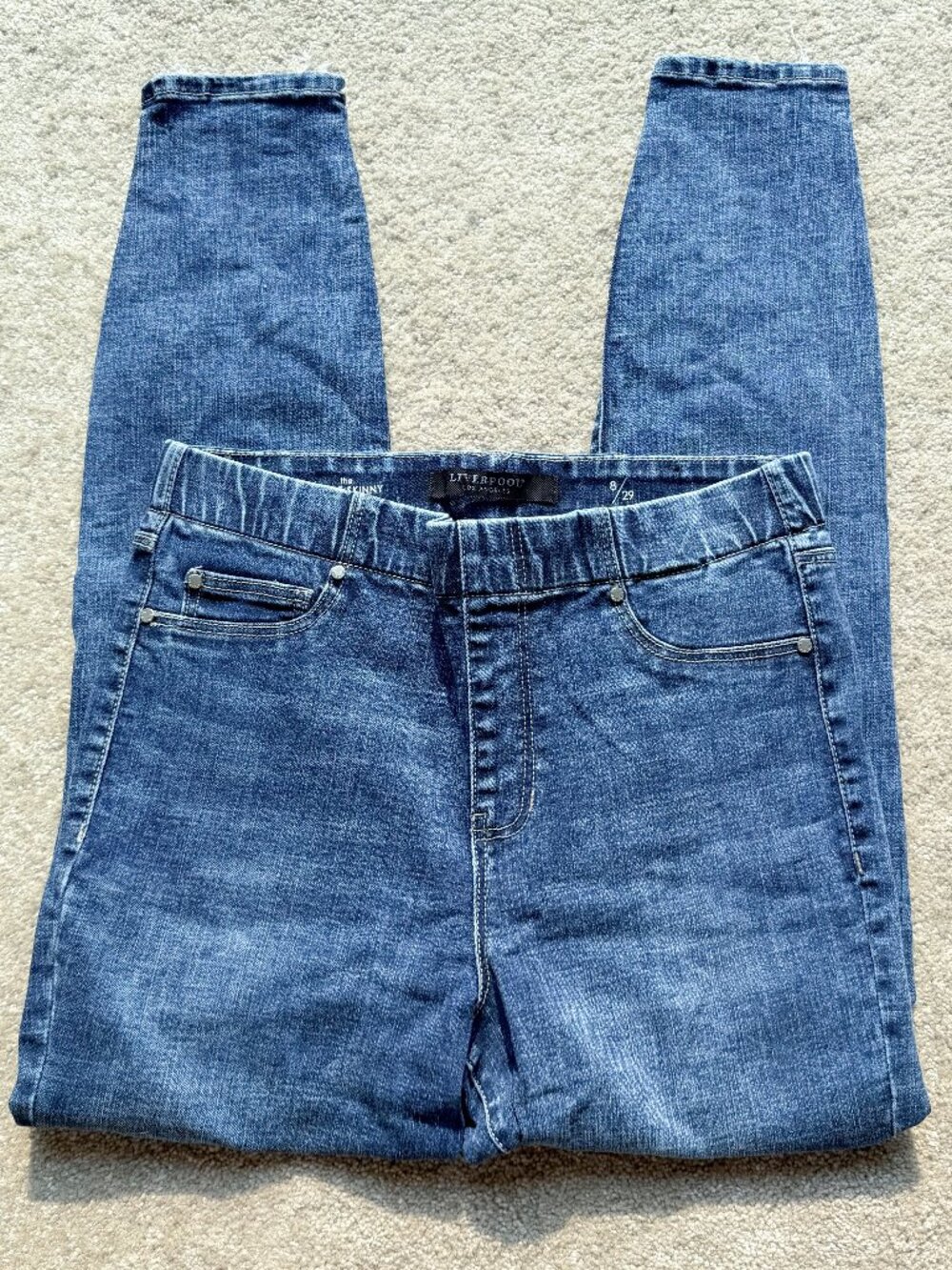 Liverpool Los Angeles Pull-on Ankle Skinny Medium Wash Jeans - Size 8/29